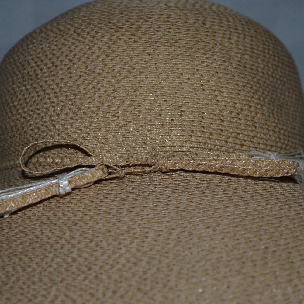 Sz S Jennifer Hoertz Tan Straw Beach Summer Hat - Picture 2 of 6